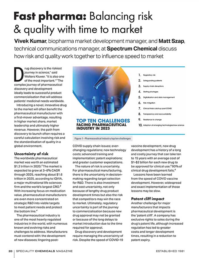 Fast Pharma: Balancing Risk & Quality with Time to Market